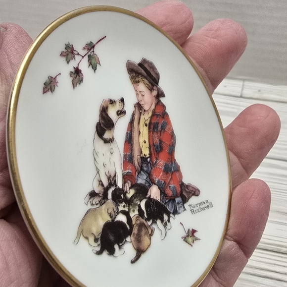 Norman Rockwell Four Seasons Limited Ed. Mini Plate "Pride of Parent Hood" #541 - Picture 3 of 7